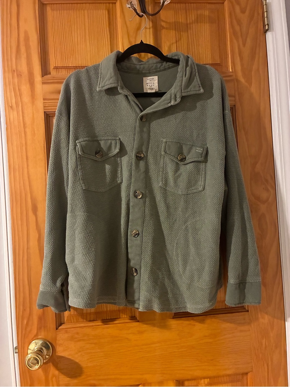 Billabong Olive Green Button-Up Shirt Jacket